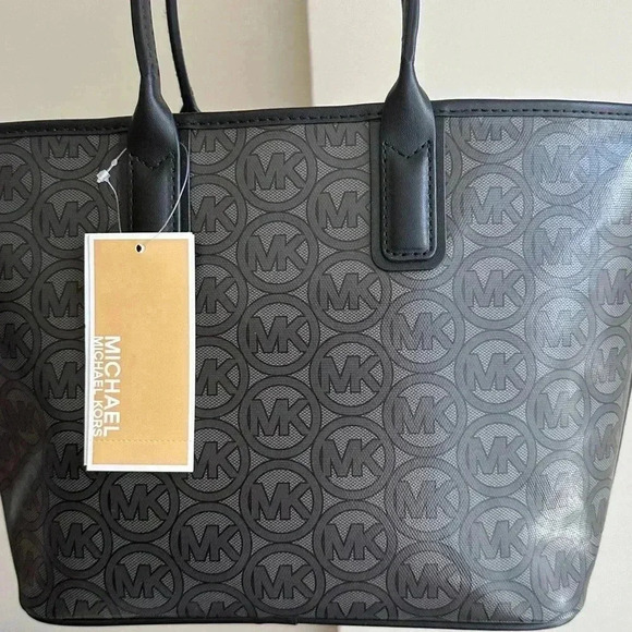 MICHAEL KORS Jodie Small Logo Jacquard Tote Bag Small Tote - Black MSRP $348 NWT - Picture 13 of 16